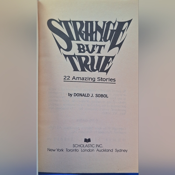 Strange But True : 22 Amazing Stories by Donald J. Sobol - rare paperback book - Picture 3 of 5